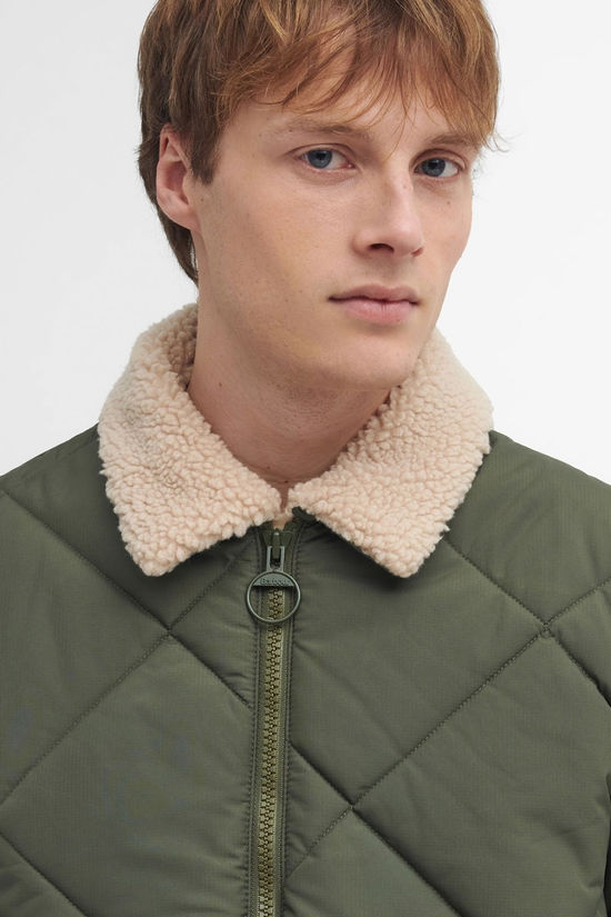 Barbour Mens Angler Quilted Jacket Fern
