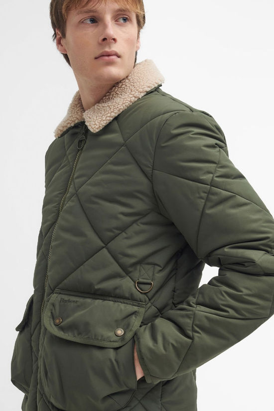 Barbour Mens Angler Quilted Jacket Fern