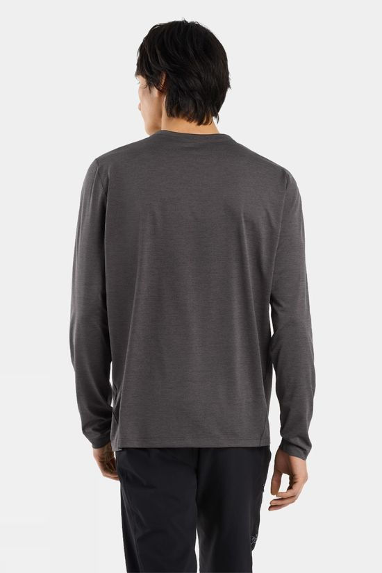 Arc'teryx Mens Cormac Crew Long Sleeve T-shirt  Black Heather
