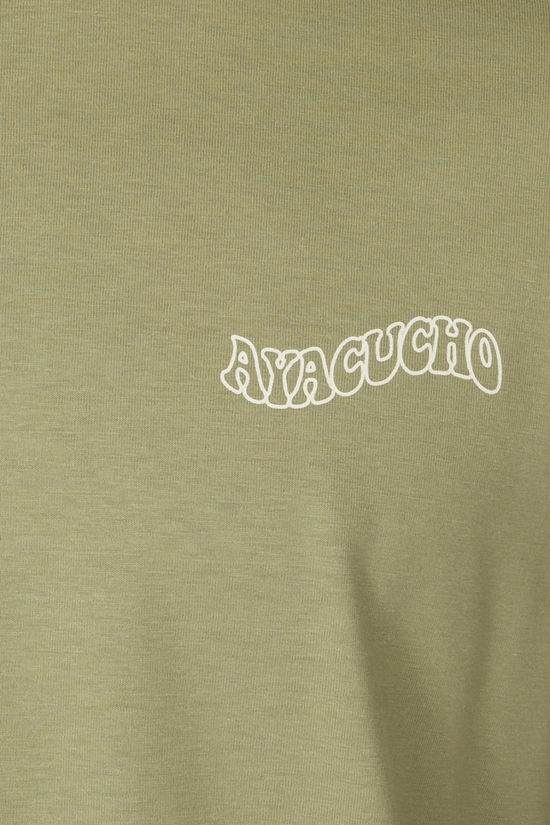Ayacucho Mens Hillside Organic Long Sleeve T-Shirt Moss