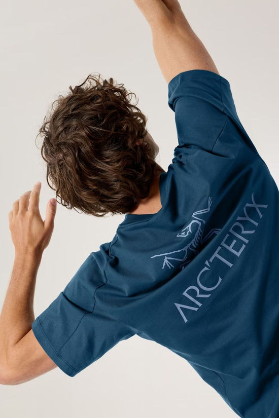Arc'teryx Mens Kragg SL Cotton Bird Word T-Shirt Nightscape / Lt Night
