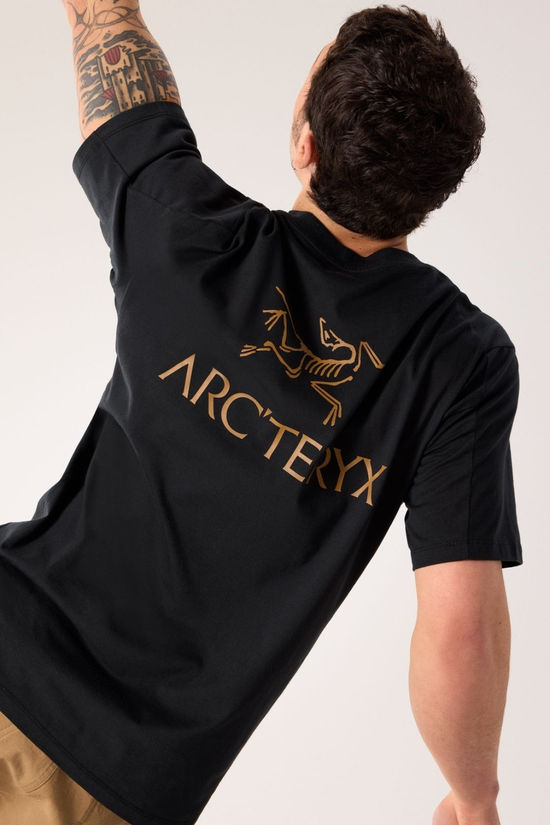 Arc'teryx Mens Kragg SL Cotton Bird Word T-Shirt 24K Black