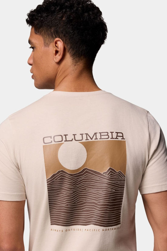 Columbia Mens Rapid Ridge II Organic T-Shirt Dark Stone, Framed Landscape