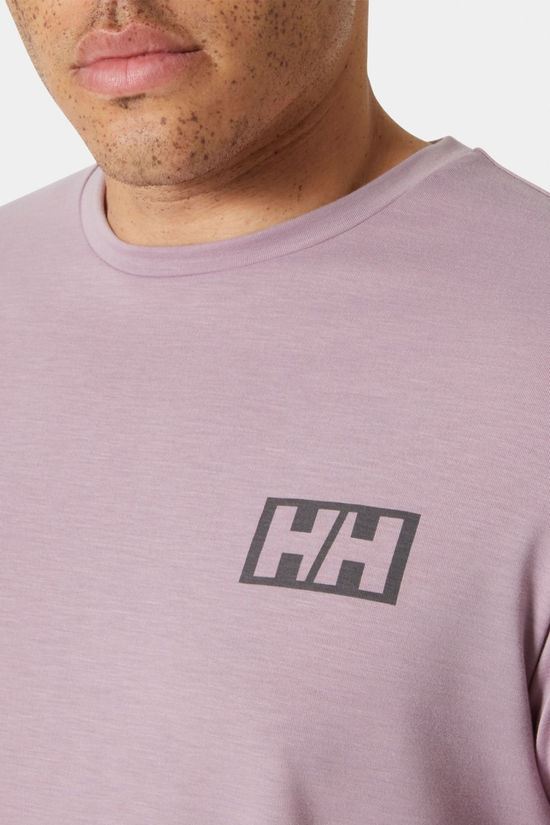 Helly Hansen Mens Skog Recycled Graphic T-Shirt Purple Clay