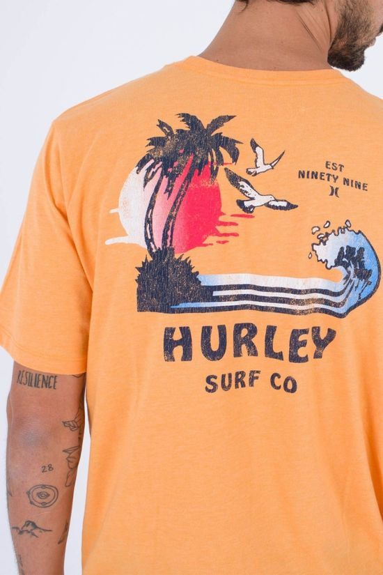 Hurley Mens Everyday Island Party Tee Nectarine Heather