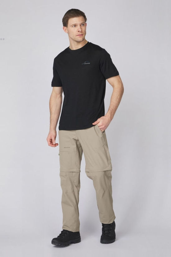 Ayacucho Mens Ridge Trail Merino Short Sleeve T-Shirt Black Te