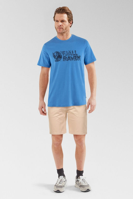 Fjallraven Mens Lush Logo T-Shirt Un Blue