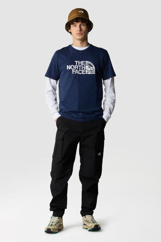 The North Face Mens Woodcut Dome T-Shirt Summit Navy