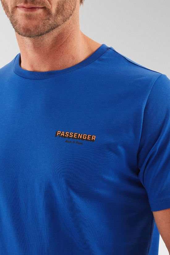 Passenger Mens Outdoor Gear Organic Cotton T-Shirt Azure Blue