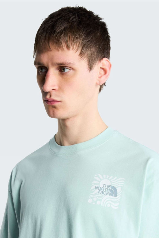 The North Face Mens Sun Oversize Graphic T-Shirt Opal Frost