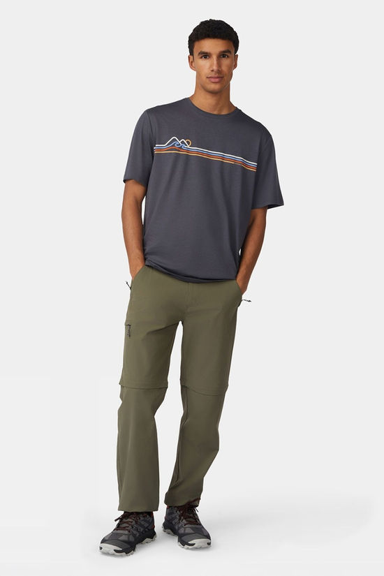 Ayacucho Mens Coastal Stripe T-Shirt Ebony