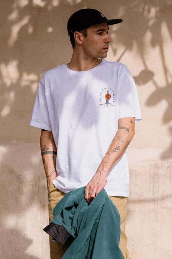 Passenger Mens Explore Recycled Cotton T-Shirt White