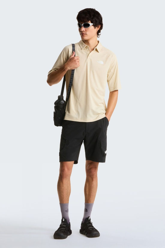 The North Face Mens Lightrange Packable Short Sleeve Polo Shirt Desert Stone