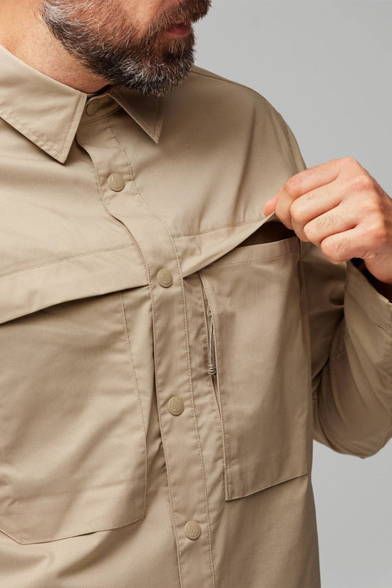 Fjallraven Mens Abisko Trail Long Sleeve Shirt Fossil