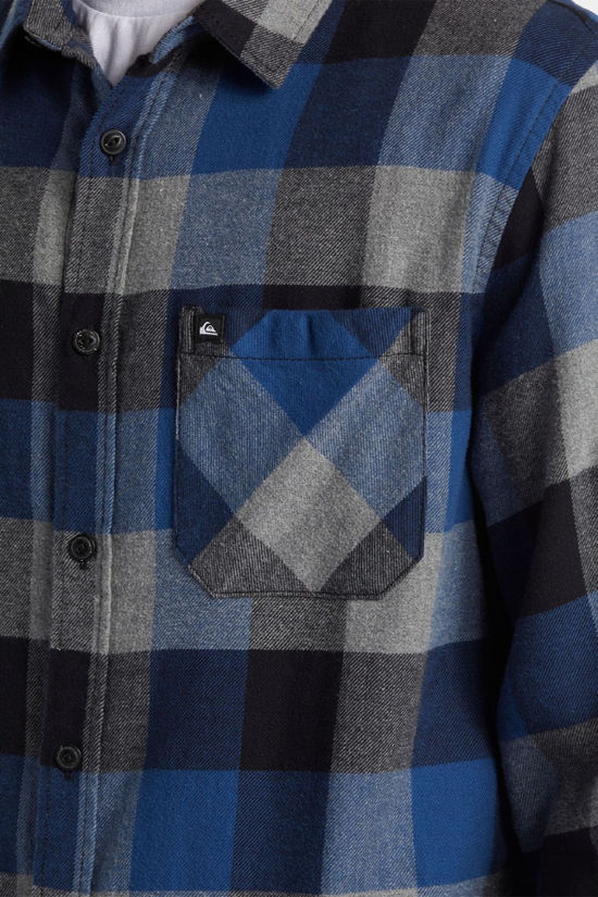 Quiksilver Mens Motherfly Flannel Shirt Estate Blue