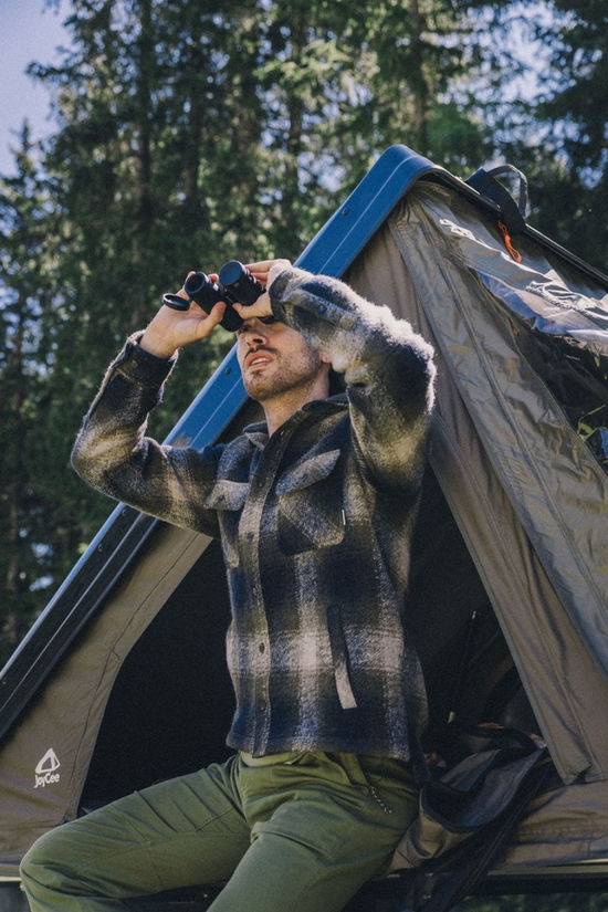 Ayacucho Mens Hinton Overshirt Kalamata Check