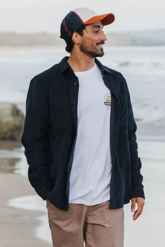 Passenger Mens Backcountry Cord Shirt Deep Navy