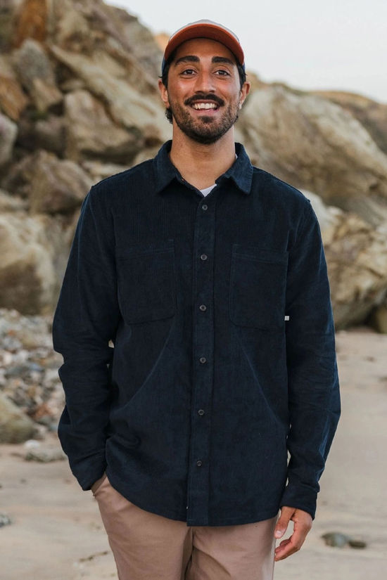 Passenger Mens Backcountry Cord Shirt Deep Navy