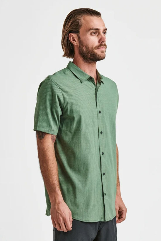 Roark Mens Bless Up Short Sleeve Shirt Jungle Green