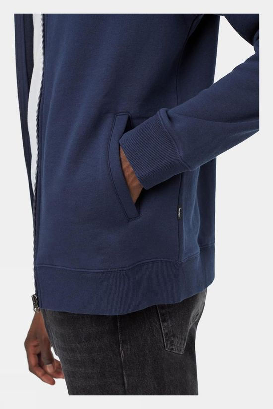 Tentree Mens Seafleece Full Zip Fleece Navy Blue/Navy Blue