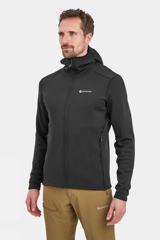 Montane Mens Fury Hooded Fleece Jacket Black