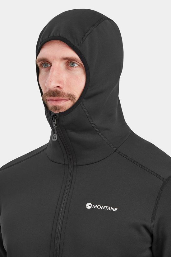Montane Mens Fury Hooded Fleece Jacket Black