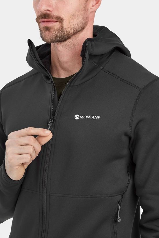 Montane Mens Fury Hooded Fleece Jacket Black