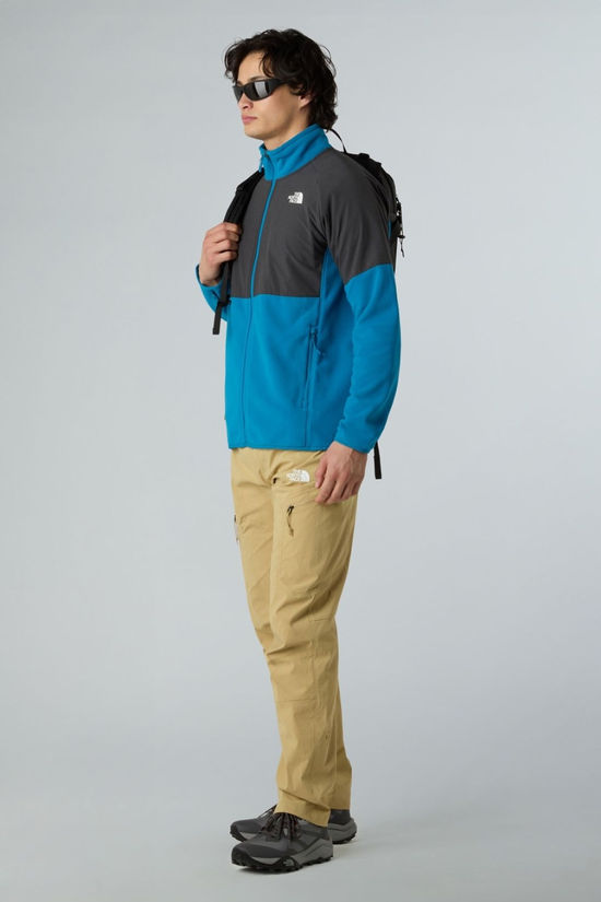 The North Face Mens Glacier Heavyweight Full Zip Fleece Jacket Dusk Blue/Asphalt Grey