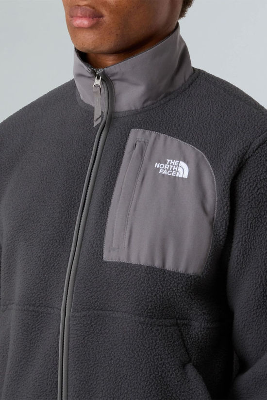 The North Face Mens Yumiori Off Peak Full Zip Fleece Jacket Asphalt Grey/Smoked Pea
