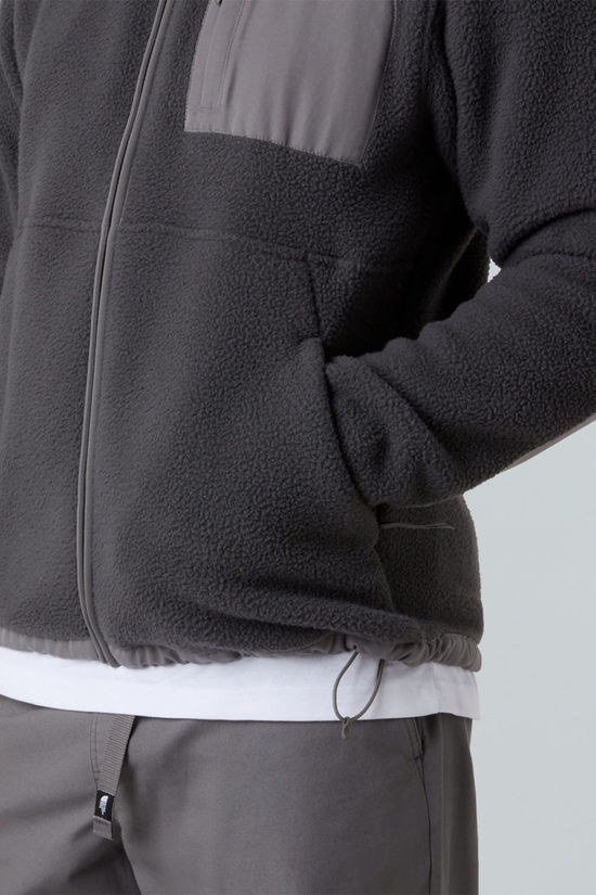 The North Face Mens Yumiori Off Peak Full Zip Fleece Jacket Asphalt Grey/Smoked Pea