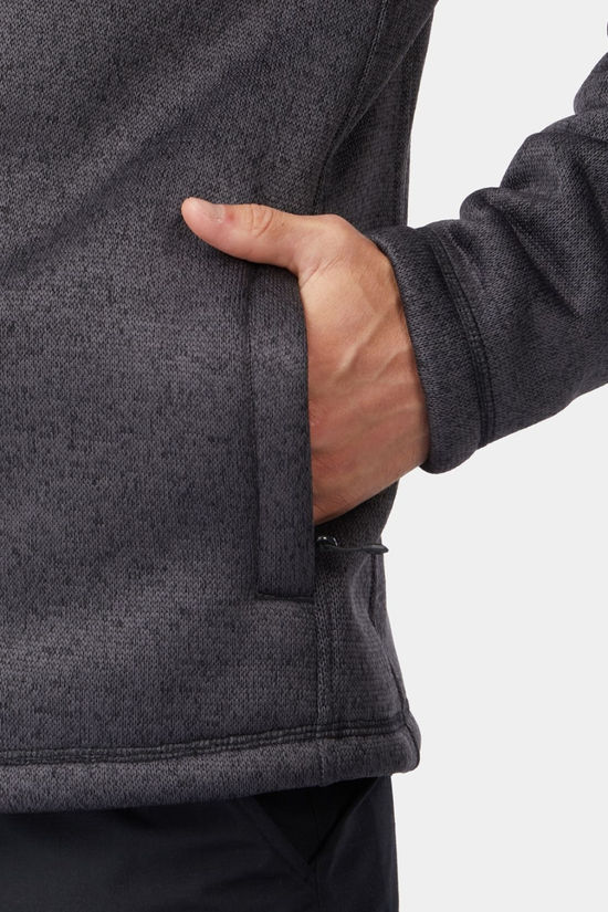 Ayacucho Mens Grange Full Zip Fleece Black Melange