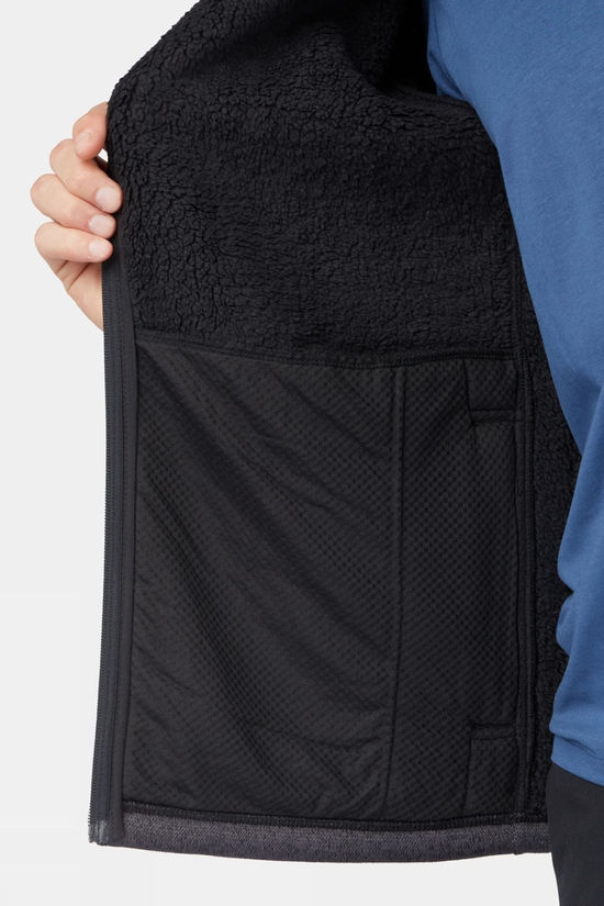 Ayacucho Mens Grange Full Zip Fleece Black Melange