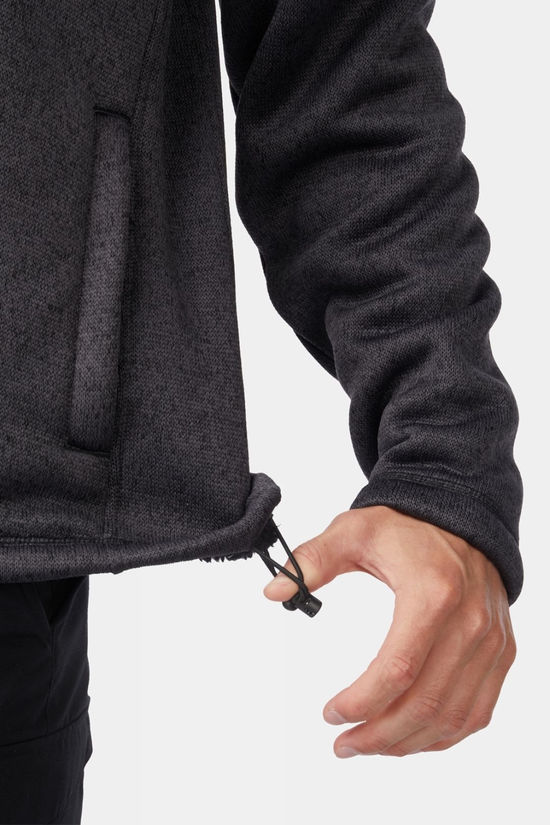 Ayacucho Mens Grange Full Zip Fleece Black Melange
