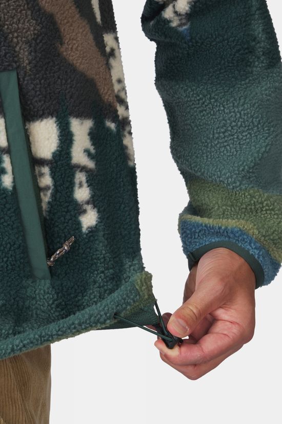 Ayacucho Mens Stonecrop Full Zip Fleece Orange Rust Pattern