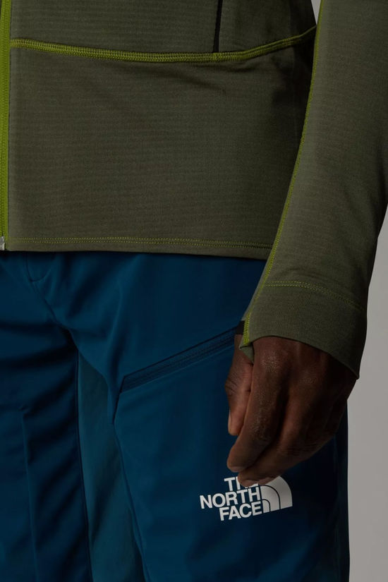 The North Face Mens Bolt Polartec Power Grid Fleece Jacket Oak Green/Tnf Black