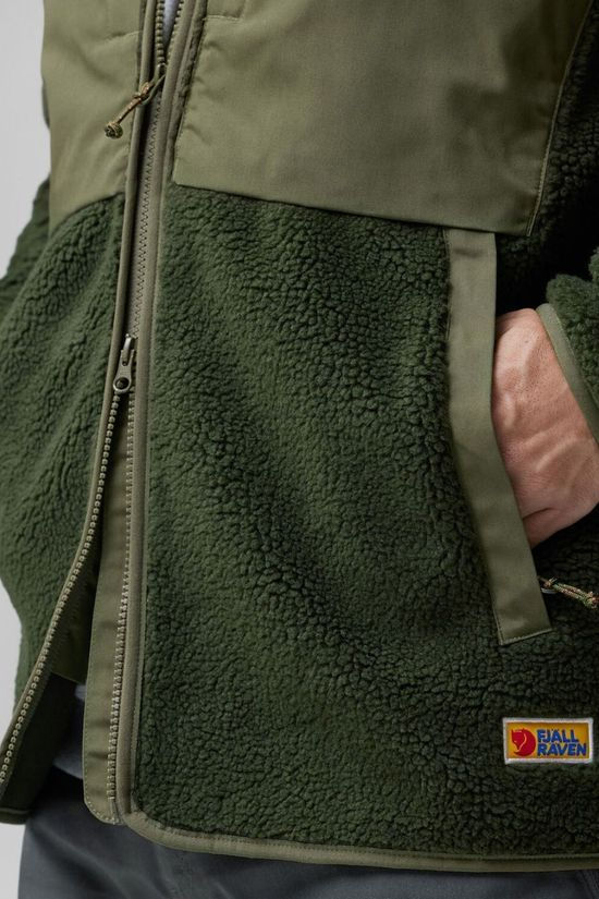 Fjallraven Mens Vardag Pile Fleece Jacket  Deep Forest-Laurel Green