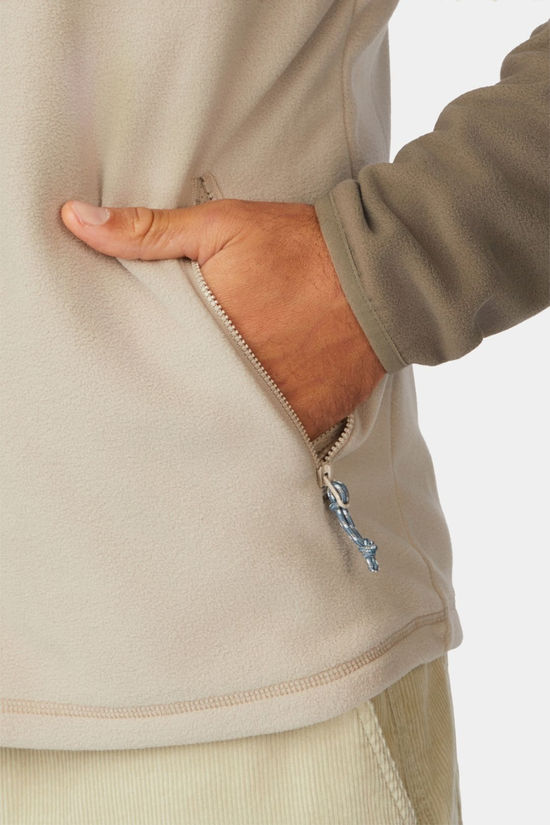 Ayacucho Mens Venture Colourblock Full Zip Fleece Jacket Bungee Cord/Cobblestone