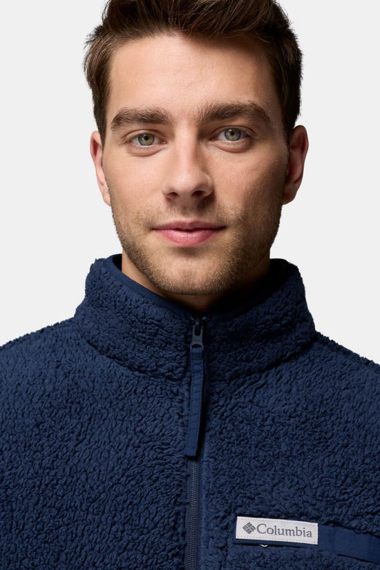 Columbia Mens Rugged Ridge High Pile Full Zip Fleece Jacket Collegiate Navy