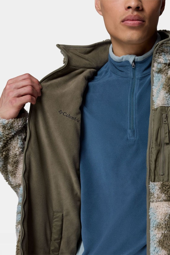Columbia Mens Winter Pass Reversible Fleece Jacket Stone Green, Traks