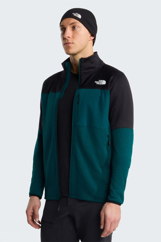 The North Face Mens Stormgap Power Grid Fleece Jacket  Pacific Teal-Tnf Black