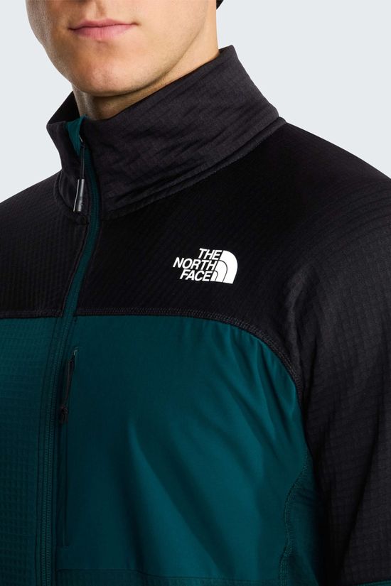 The North Face Mens Stormgap Power Grid Fleece Jacket  Pacific Teal-Tnf Black