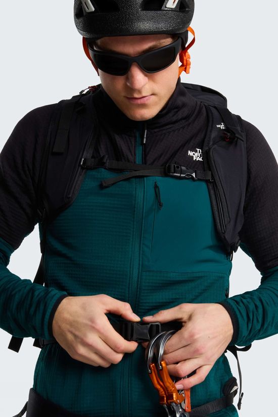 The North Face Mens Stormgap Power Grid Fleece Jacket  Pacific Teal-Tnf Black