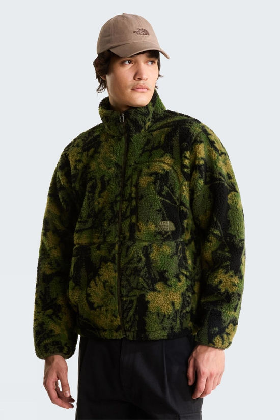 The North Face Mens Extreme Pile 2 Print Fleece Jacket New Taupe Green Yosemit