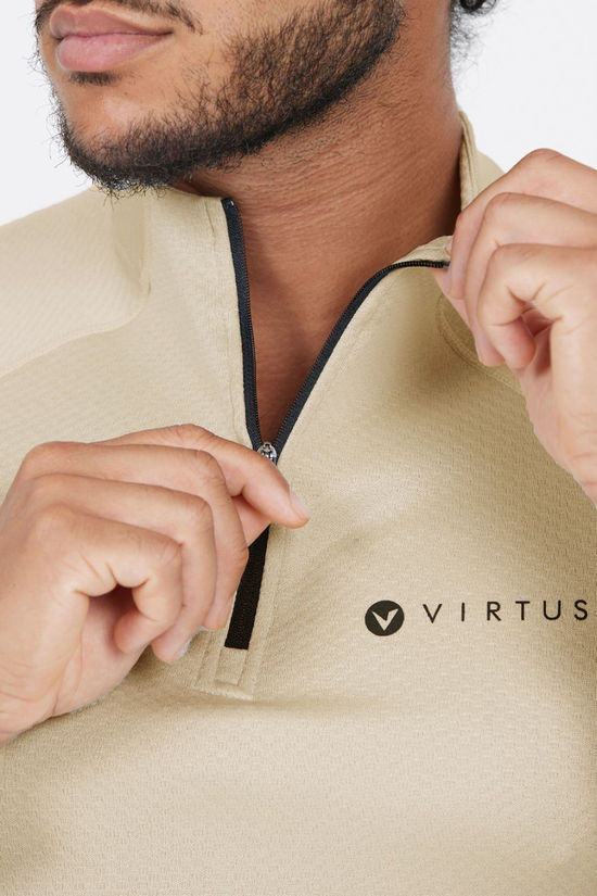 Virtus Mens Jaxton Midlayer Half Zip Fleece Moonstruck
