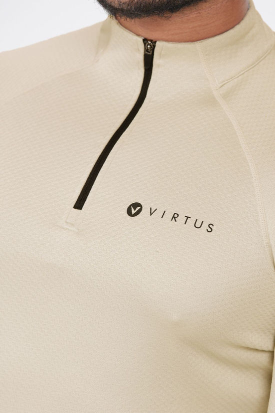 Virtus Mens Jaxton Midlayer Half Zip Fleece Moonstruck