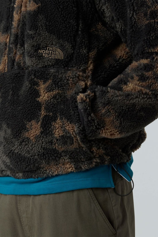 The North Face Mens Extreme Pile 2 Pullover Print Fleece Tnf Black Light Refract