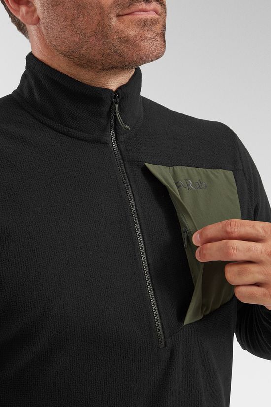 Rab Mens Tecton 2.0 Pull On Fleece Black/Army