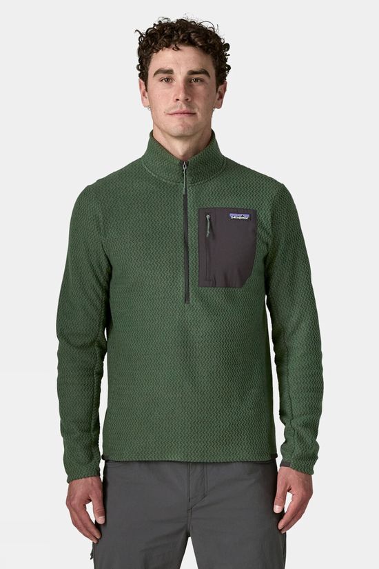 Patagonia Mens R1 Air Zip Neck Fleece Treeline Green