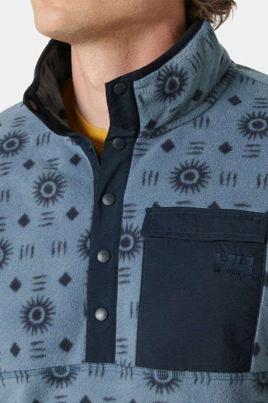 Helly Hansen Mens Maridalen Printed Fleece Washed Navy Sunny Aop