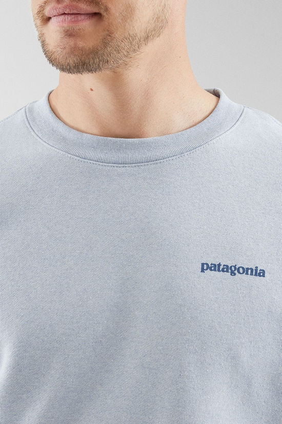 Patagonia Mens Fitz Roy Icon Uprisal Crew Sweatshirt Fleck Blue